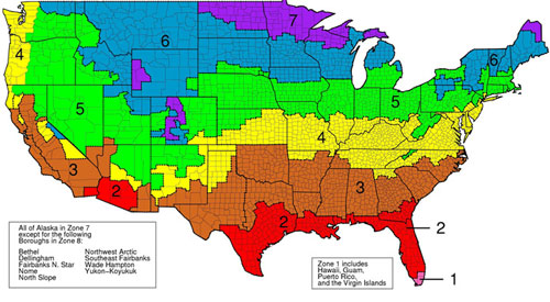 r-value insulation map based on climate in Texas